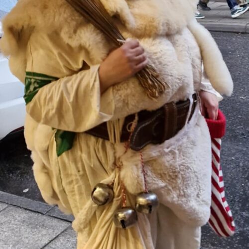 5369344a-e2c0-4750-ae33-61af8284e316 A person wearing traditional Krampus outfit for the Krampus Run